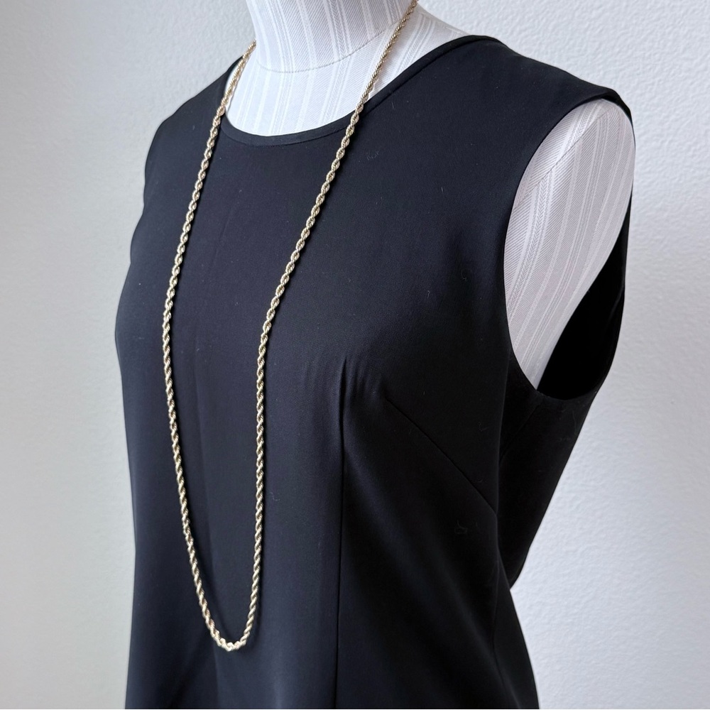 Vintage 80s Gold Tone Twisted Rope Chain Necklace-40" Long Opera Length-Chunky